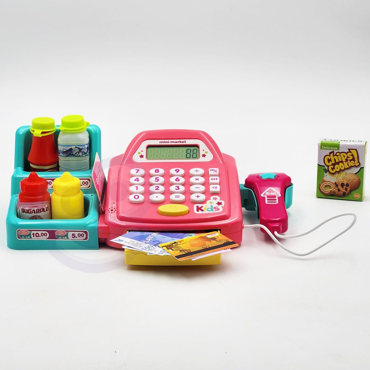 WOOPIE Kasos aparatas su lentyna ir aksesuarais rožinis