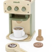 Viga Toys Medinis kavos virimo aparatas žalias + priedai