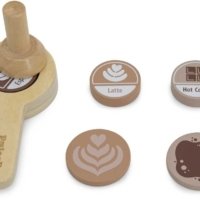 Viga Toys Medinis kavos virimo aparatas žalias + priedai