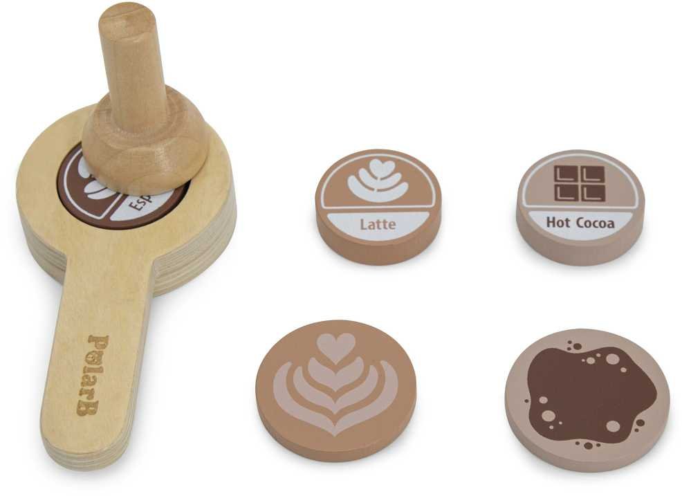 Viga Toys Medinis kavos virimo aparatas žalias + priedai