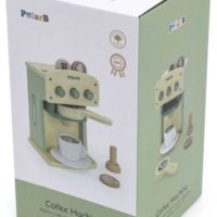 Viga Toys Medinis kavos virimo aparatas žalias + priedai