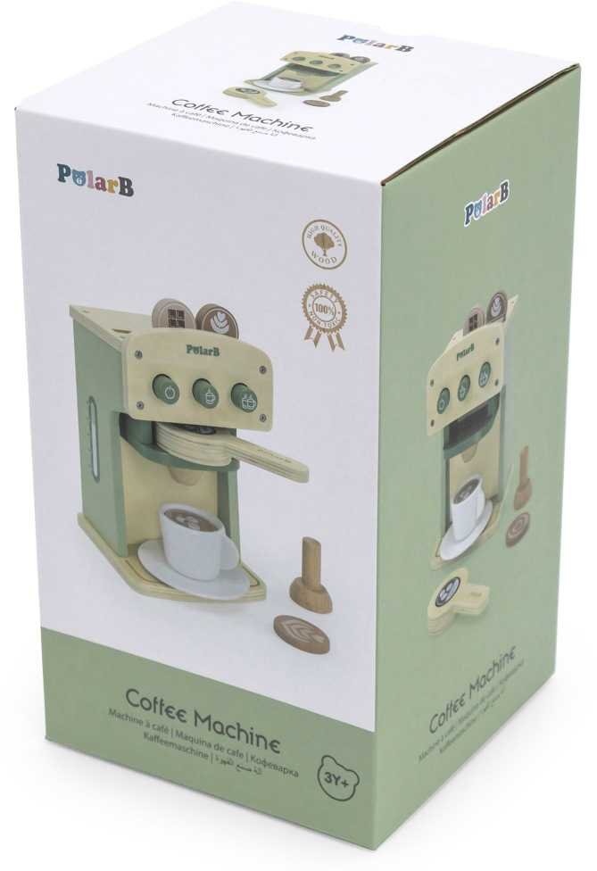 Viga Toys Medinis kavos virimo aparatas žalias + priedai