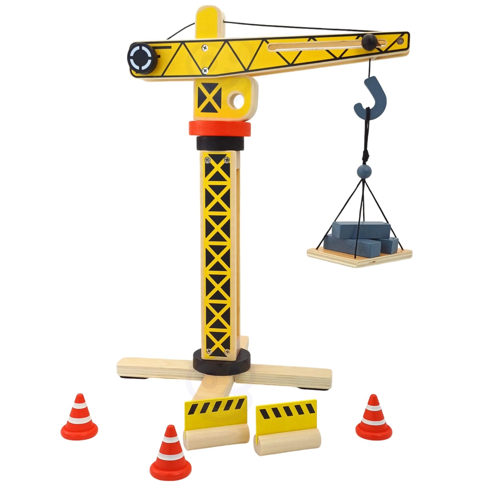 WOOPIE GREEN Medinis Statybų Aikštelės 5in1 Judrus Kranas XXL Statybinės Transporto Priemonės