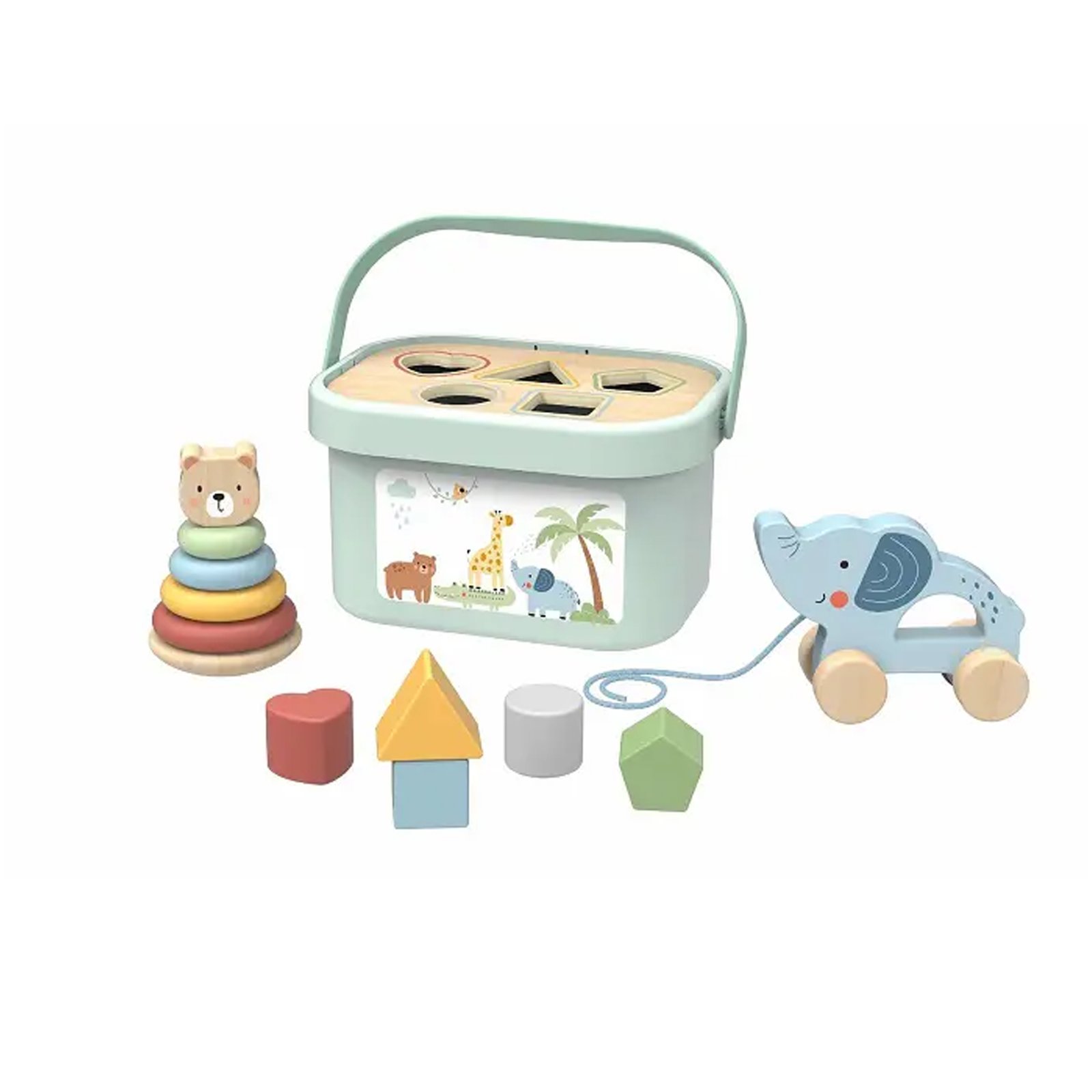 WOOPIE GREEN Kūgiai Piramidė Dramblys