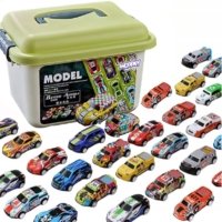 Woopie Lenktynių automobilių rinkinys dėžutėje. 30 vnt. + kilimėlis