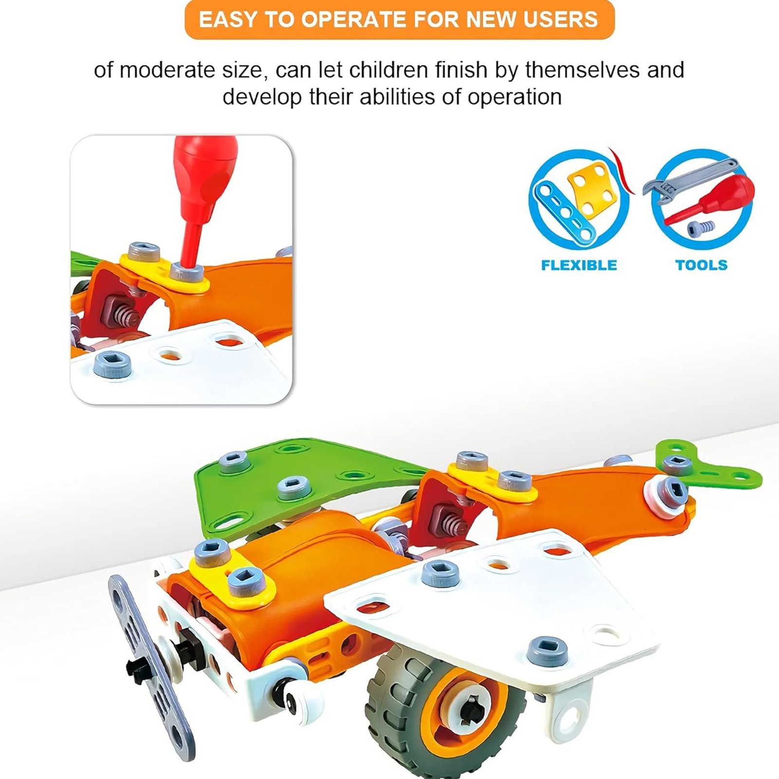 WOOPIE Statybiniai blokai STEM transporto priemonės 163 vnt.